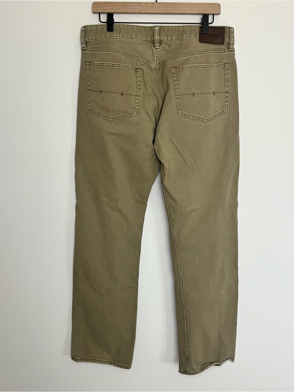 Polo Ralph Lauren 650 Straight Olive Khaki 5-Pocket Pants Men’s 34x32 Cotton - Picture 3 of 11